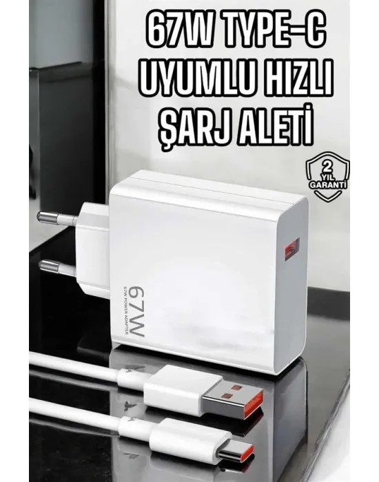 Şarj Aleti Turbo Hızlı 67w Type-c Hızlı Şarj