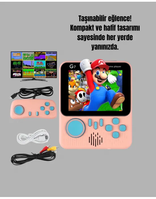 Şarjlı 3.5 İnç Retro Oyun Konsolu