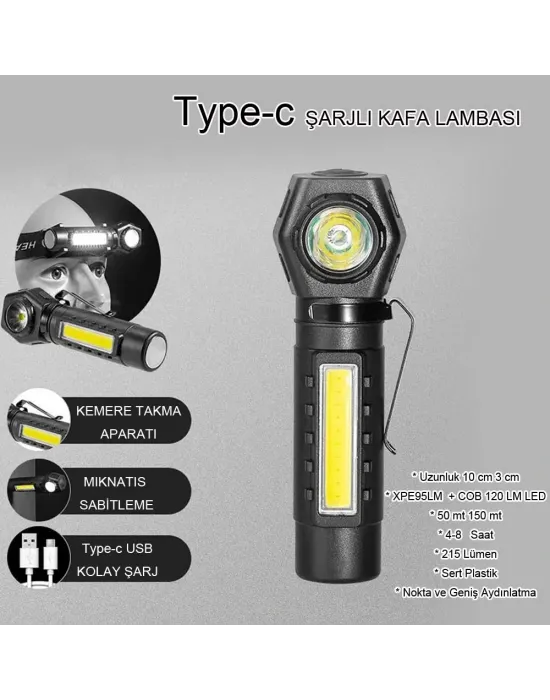 Şarjlı Mıktanıslı Kafa Lambası Wt-621