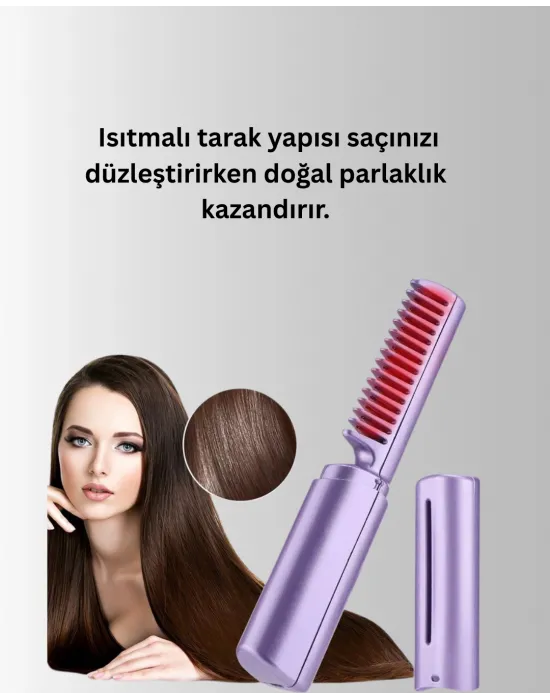 Şarjlı Saç Düzleştirici Tarak