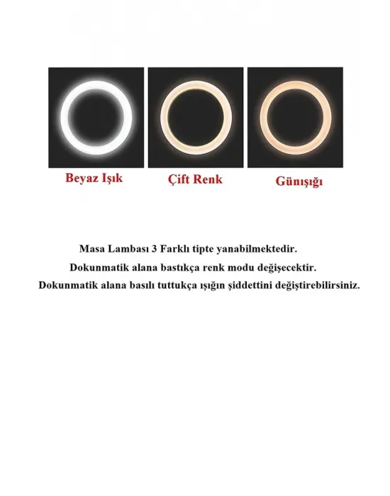 Şarjlı Sarı Ve Beyaz Renk Masa Lambası  Wt-005