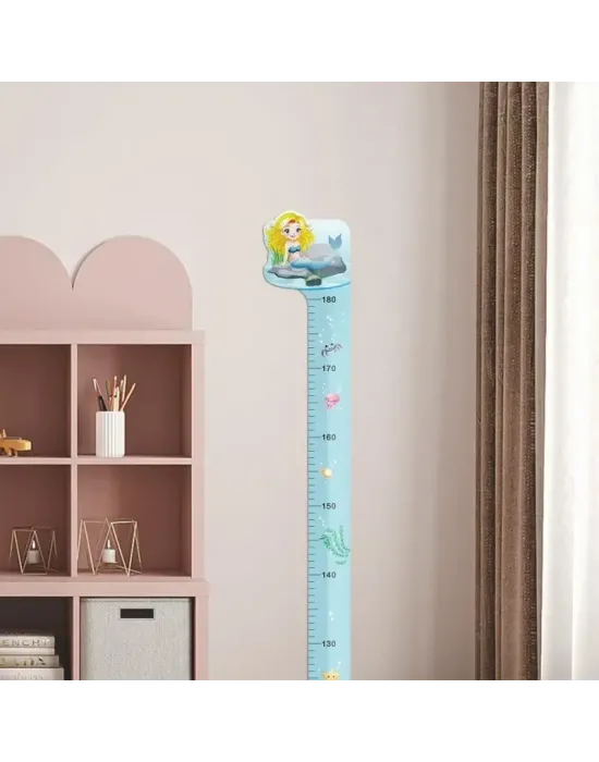 Sevimli Sarı Zürafa Yeşil Dinazor Deniz Kızı Roket Ağaç Boy Ölçüsü Sticker