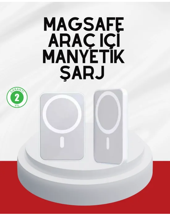 Şık Tasarımlı Magsafe Araç Telefon Tutucu Type-c Girişli