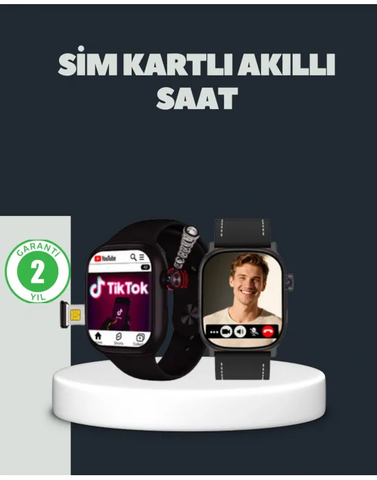 Sım Kartlı Gps Destekli Akıllı Saat Sesli Görüşmeli