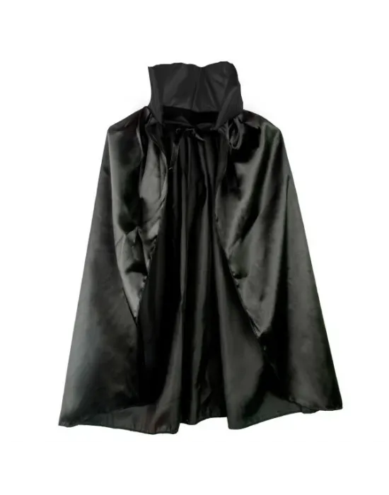 Siyah Renk Yakalı Halloween Pelerini 90 Cm