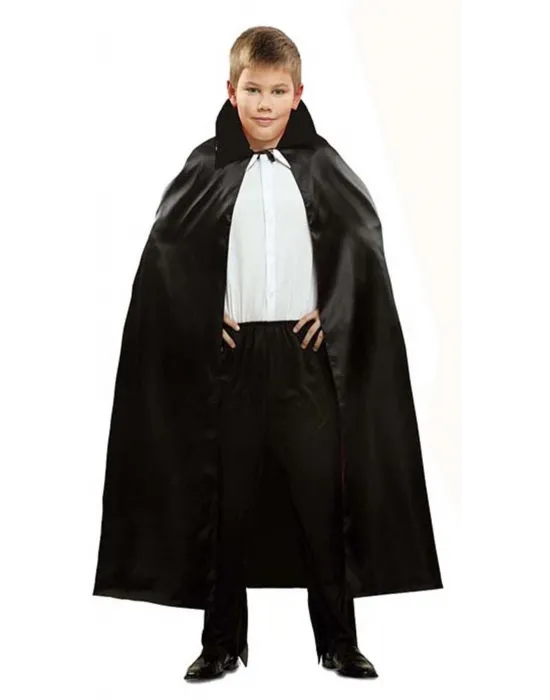 Siyah Renk Yakalı Halloween Pelerini 90 Cm