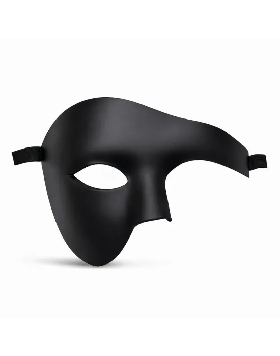Siyah Yarım Erkek Maske – Phantom Parti  Balo Maskesi