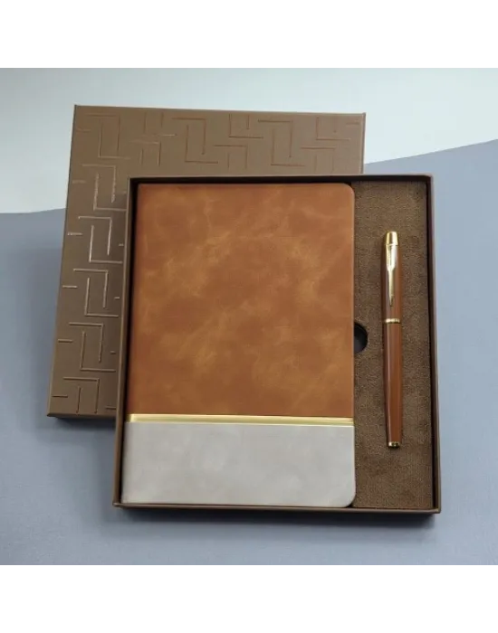 Soft Deri Defter Ve Roller Kalem Seti