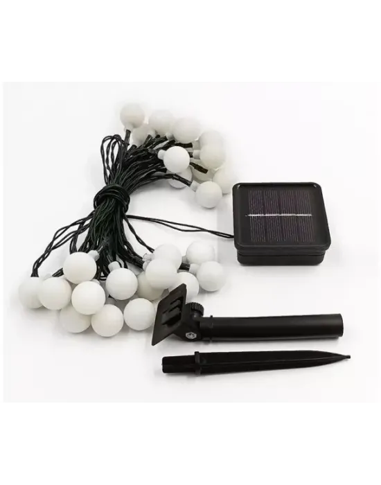 Solar 5m 28 Led Top Gün Işığı Siyah Kablolu