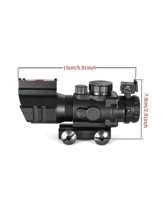 SPIKE 4X32 Kırmızı Işıklı  Dürbünü 4x32