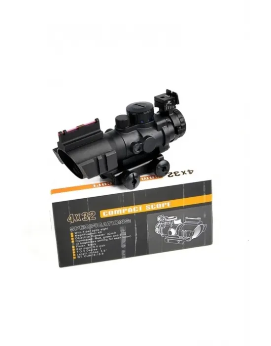 SPIKE 4X32 Kırmızı Işıklı  Dürbünü 4x32