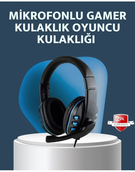 Stereo Mikrofonlu Kablolu Oyun Kulaklığı – Konforlu Ve Net Ses İletimi