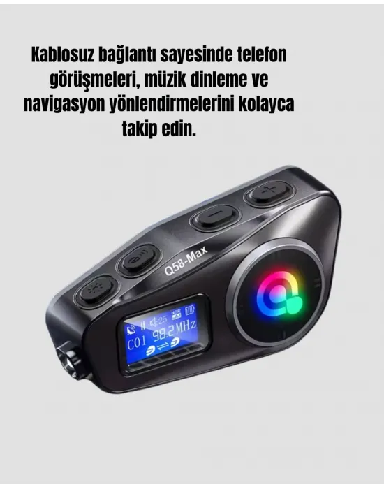 Su Geçirmez Bluetooth 5.3 Kask Kulaklığı 1000mah Bataryalı