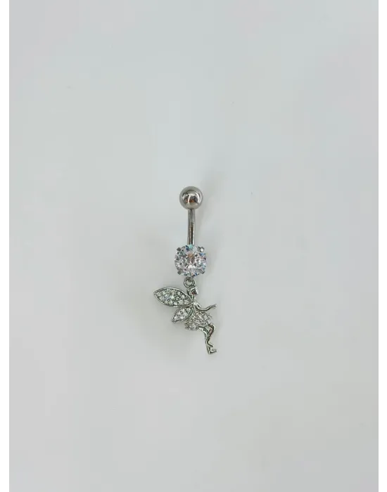 Su Perisi Detaylı Göbek Piercing - Pg0120