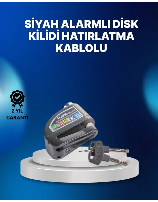 Suya Dayanıklı 110db Alarmlı Çelik Disk Kilidi