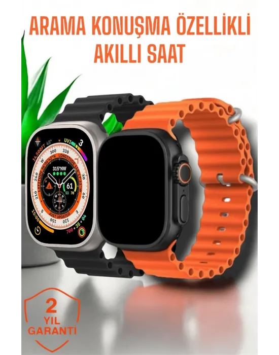 Suya Ve Toza Dayanıklı 45 Mm Akıllı Saat Bildirim Ve Cevapsız Çağrı Görüntüleme