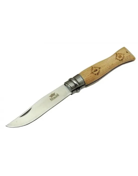 T0221 Bahçe Çakı 16 Cm - Ahşap Sap, Bilezikli, Kılıflı