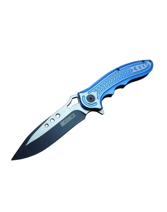 T60b Kamp Çakı 20 Cm - Mavi Sap, Otomatik, Kemerlikli