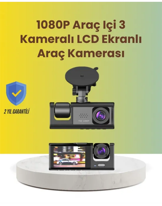 Ta-01 2.0 İnç Ekranlı 3 Kanallı Araç Kamerası