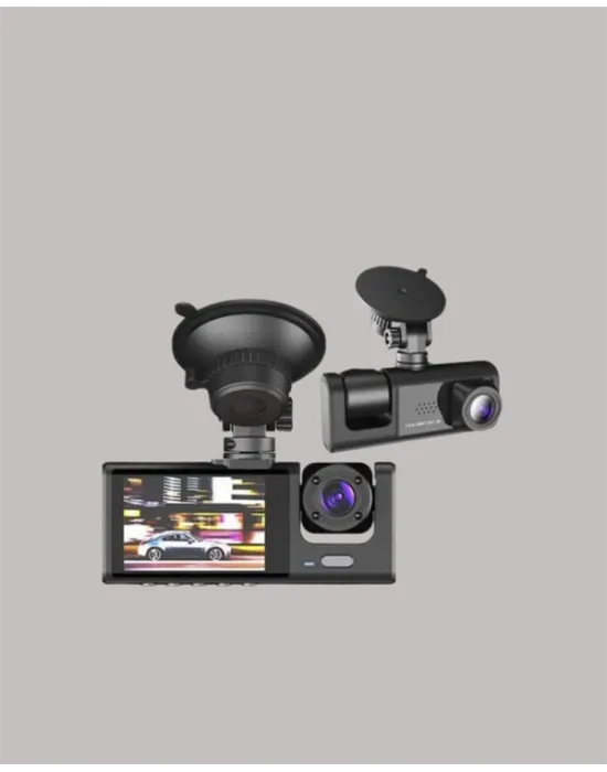 Ta-01 3 Kameralı 1080p Araç Kamerası Siyah