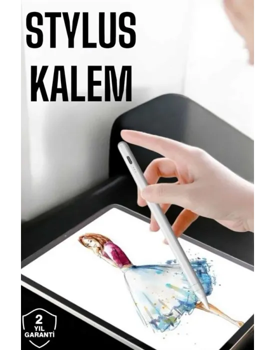 Tablet Kalemi Stylus Pen Dokunmatik Kalem Android Ve İos Uyumlu Şarjlı