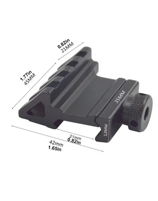 Taktik 45 derece açı ofset yan adaptörü RTS 20mm Picatinny ray