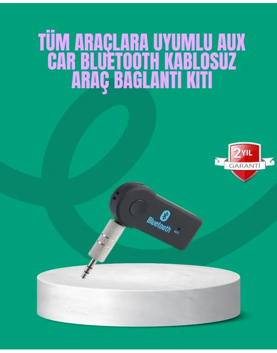 Taşınabilir Bluetooth Aux Araç Müzik Ve Konuşma Kiti