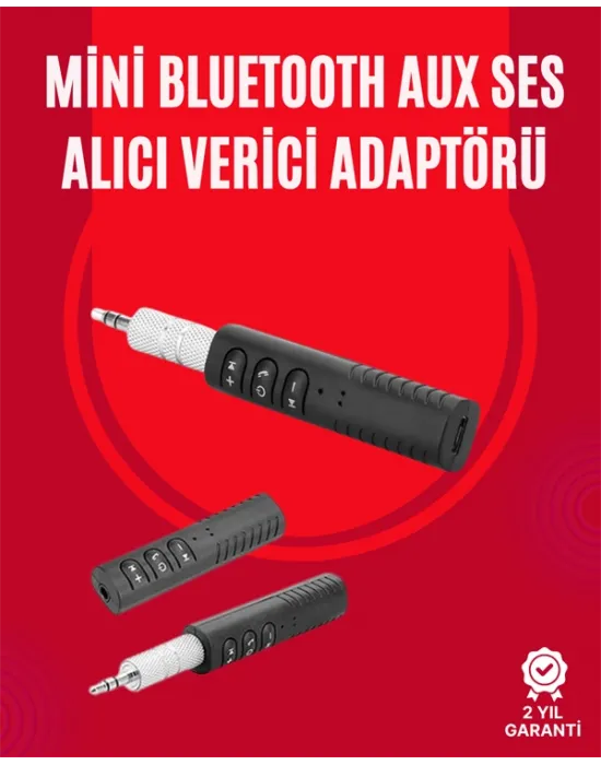 Taşınabilir Bluetooth Ses Alıcısı | 30 Dk Şarj, 4 Saat Kullanım, Geri Klipsli