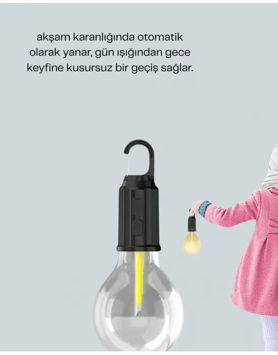 Taşınabilir Sıcak Işık Yayan Kamp Lambası