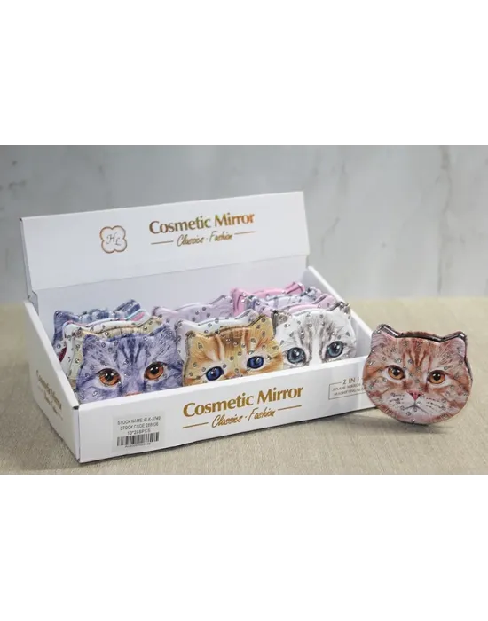 Taşlı Kedi El Aynası Alk3749