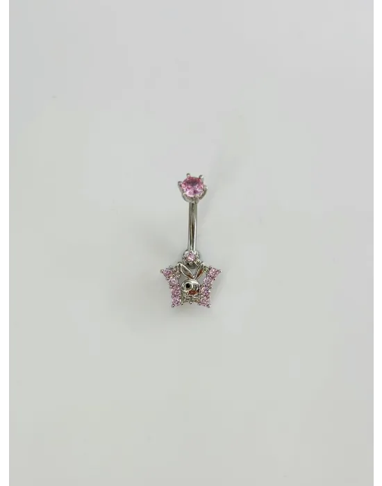 Tavşan Detaylı Göbek Piercing - Pg0171