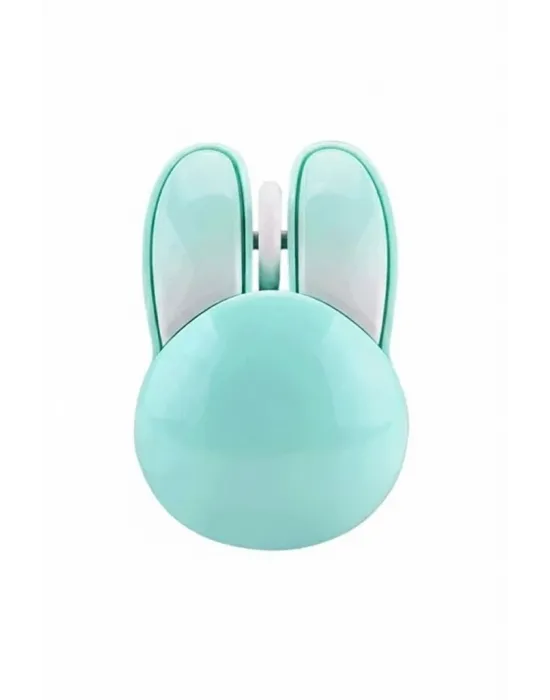 Tavşan Figürlü Kablosuz Mouse Pil Dahil Etiket Hediyeli Mavi