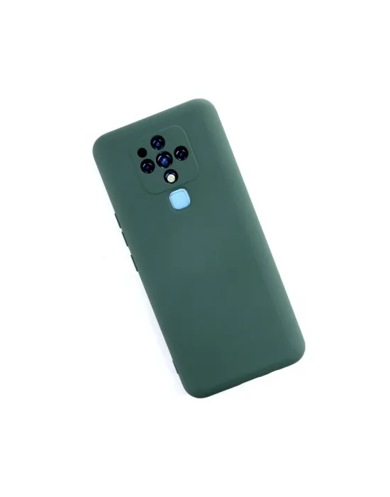 Tecno Camon 16 Kılıf Nano İçi Kadife Silikon - Koyu Yeşil
