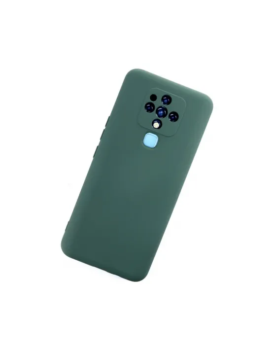 Tecno Camon 16 Kılıf Nano İçi Kadife Silikon - Koyu Yeşil
