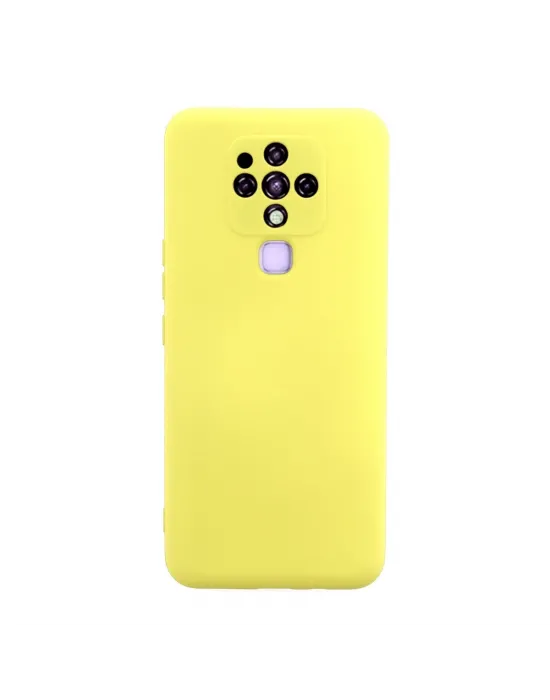 Tecno Camon 16 Kılıf Nano İçi Kadife Silikon - Sarı
