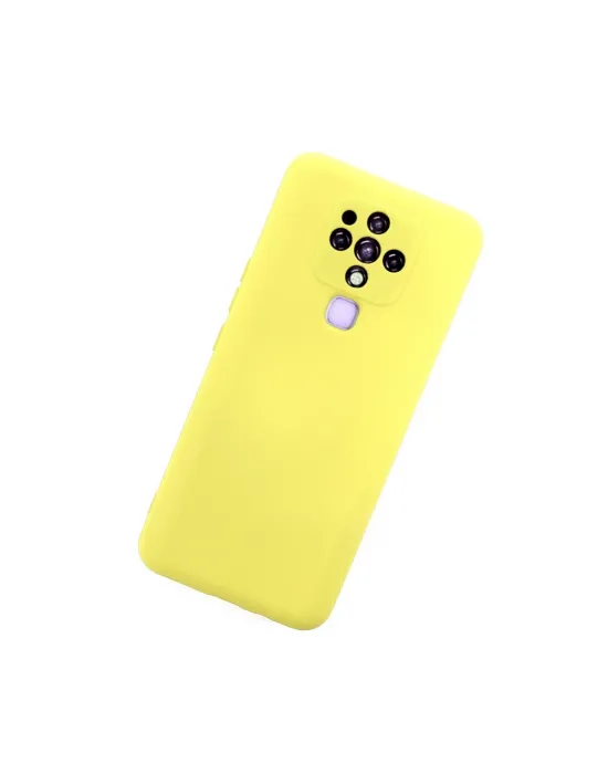 Tecno Camon 16 Kılıf Nano İçi Kadife Silikon - Sarı