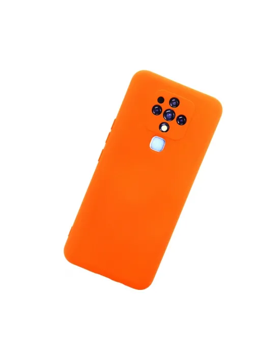 Tecno Camon 16 Kılıf Nano İçi Kadife Silikon - Turuncu