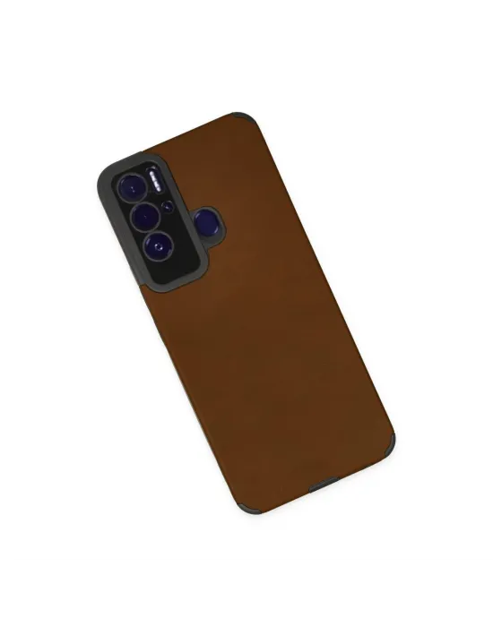 Tecno Pova Neo Kılıf Loop Deri Silikon - Kahverengi