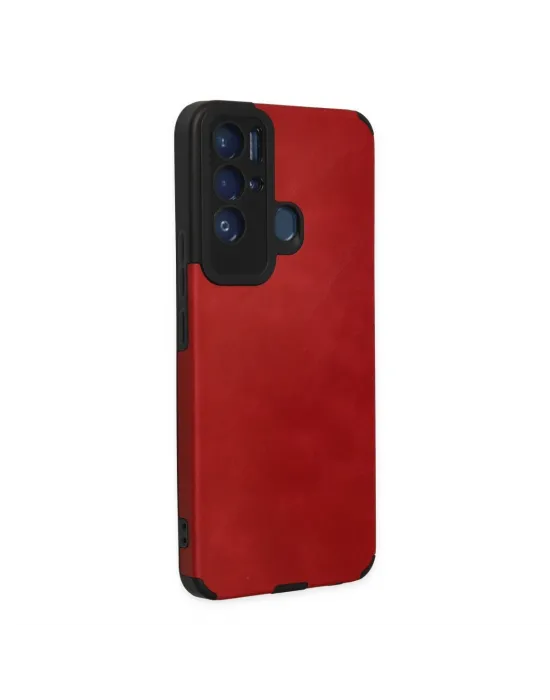 Tecno Pova Neo Kılıf Loop Deri Silikon - Kırmızı