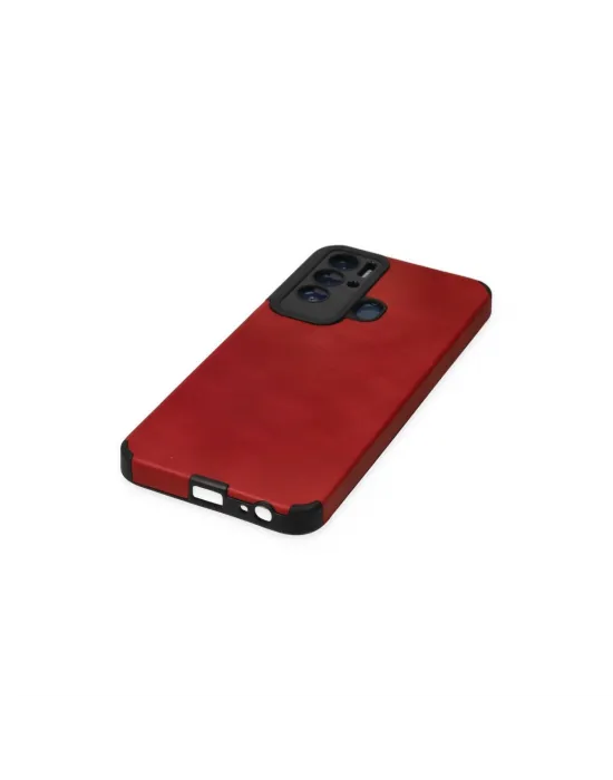Tecno Pova Neo Kılıf Loop Deri Silikon - Kırmızı