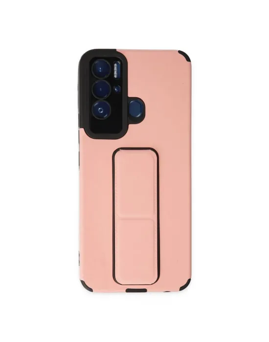 Tecno Pova Neo Kılıf Mega Standlı Silikon - Pudra