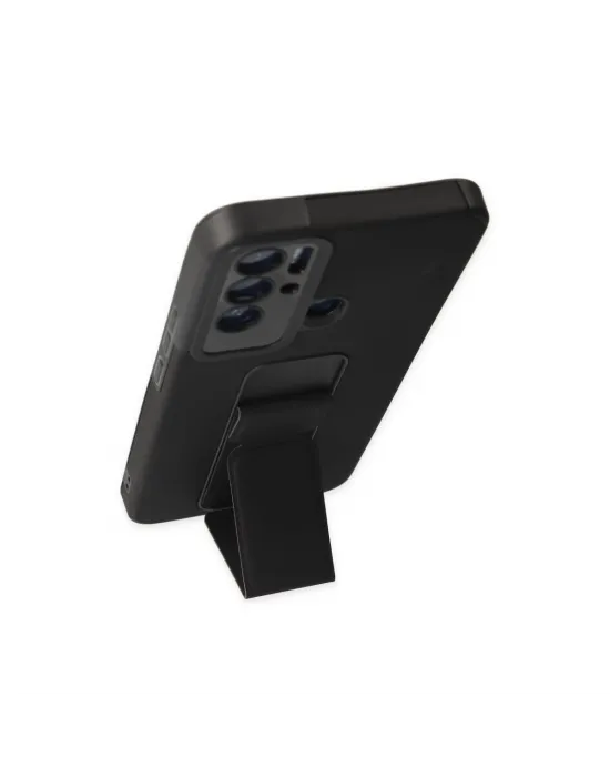 Tecno Pova Neo Kılıf Mega Standlı Silikon - Siyah