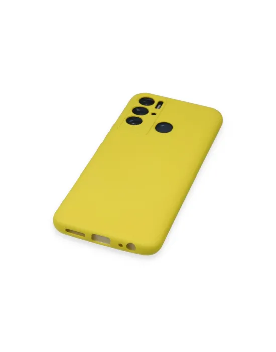 Tecno Pova Neo Kılıf Nano İçi Kadife Silikon - Sarı
