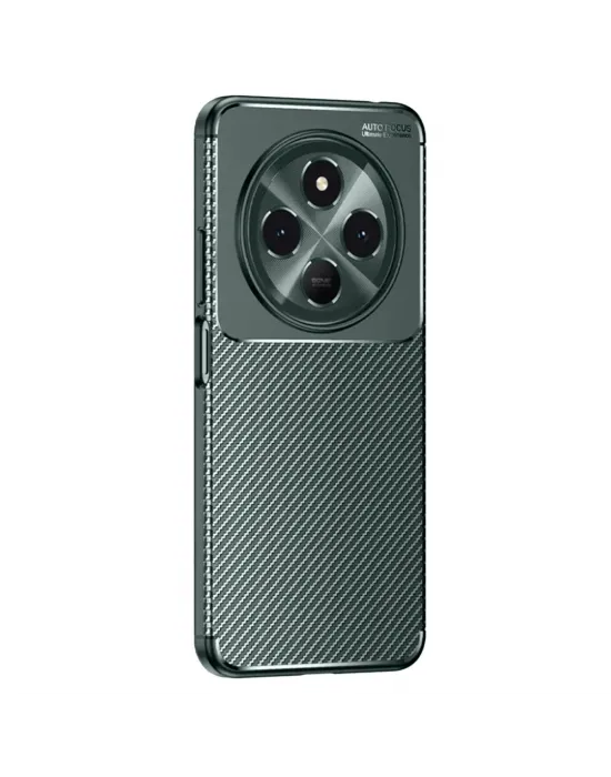 Tecno Spark 30 Kılıf Auto Focus Karbon Kapak - Koyu Yeşil