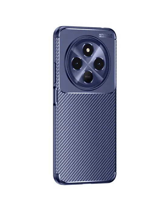 Tecno Spark 30c Kılıf Auto Focus Karbon Kapak - Lacivert