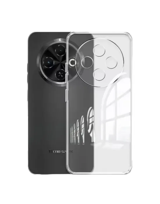 Tecno Spark 30c Kılıf Lüx Şeffaf Silikon