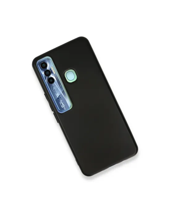 Tecno Spark 7 Pro Kılıf First Silikon - Siyah