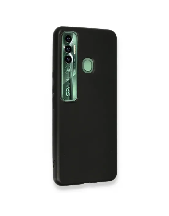 Tecno Spark 7 Pro Kılıf First Silikon - Siyah