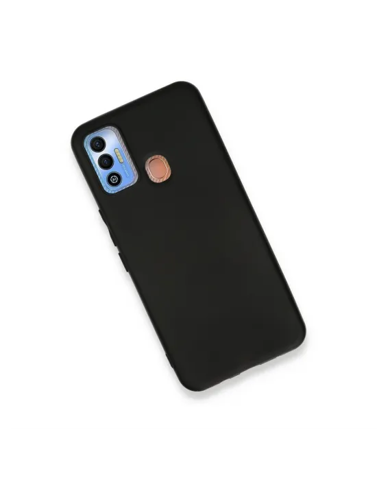 Tecno Spark 7t Kılıf First Silikon - Siyah