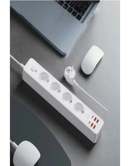 Termal Akım Korumalı 4’lü Priz 4x Usb 2x Type-c Çıkışlı Grup Priz Çoğaltıcı (3500w)